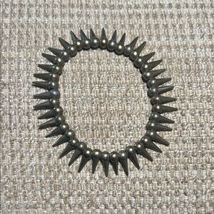 Black Spiked Beaded Bracelet